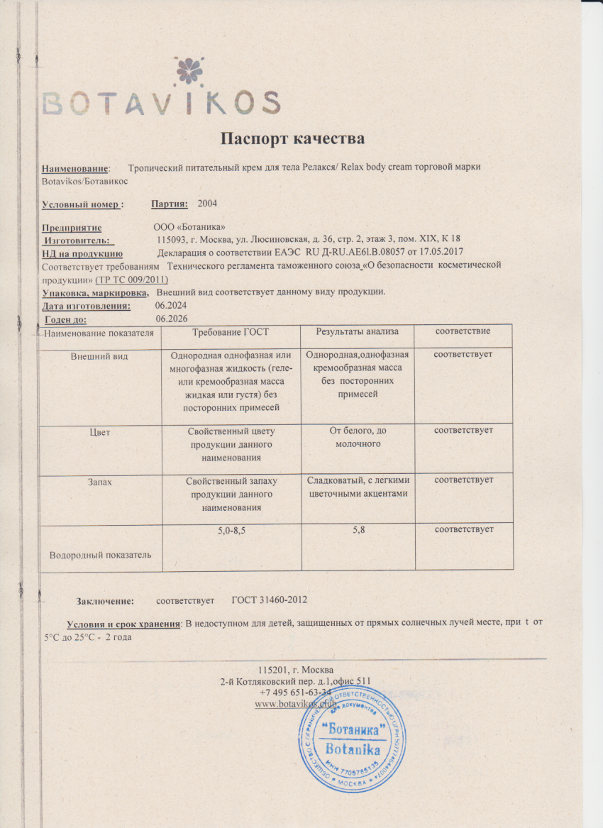 Паспорт №062024